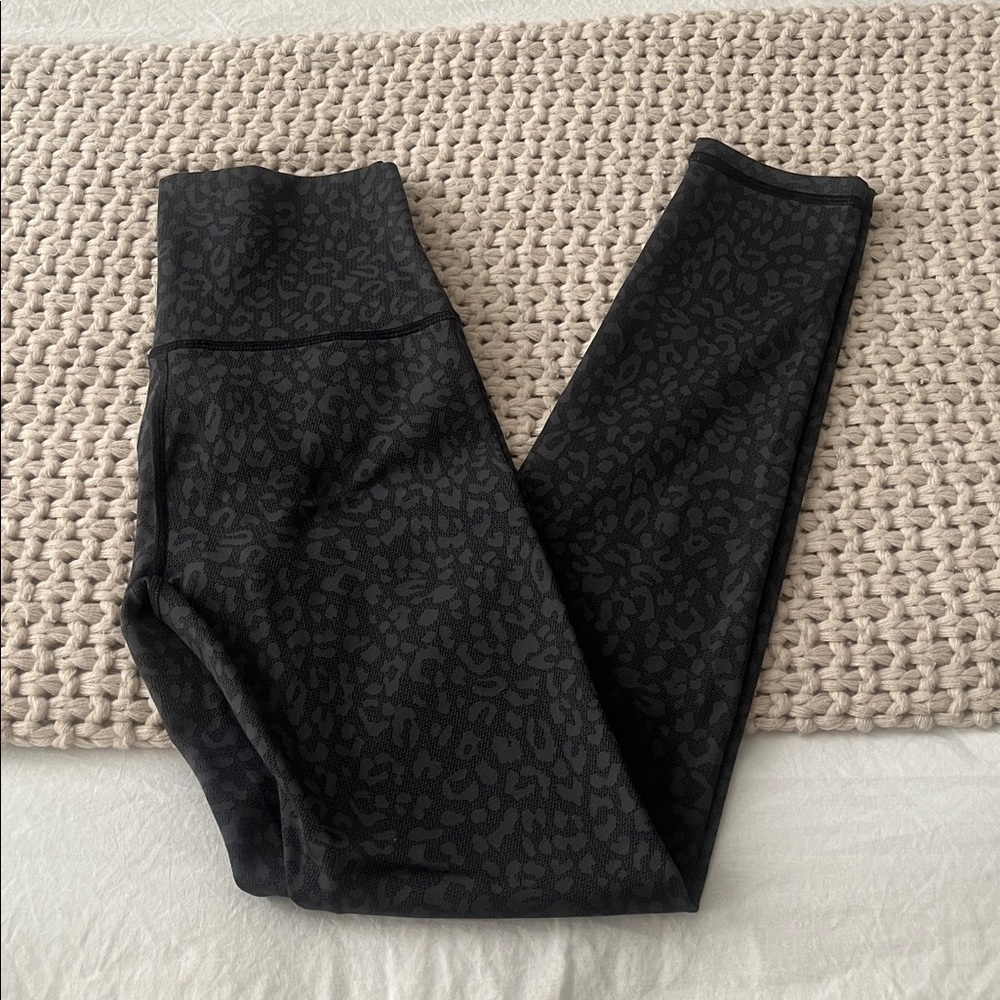 aerie Black Subtle Leopard Print High-Waist Leggings